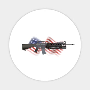 Patriotic M16A2 M203 Rifle Magnet